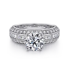 Wide Band Engagement Ring